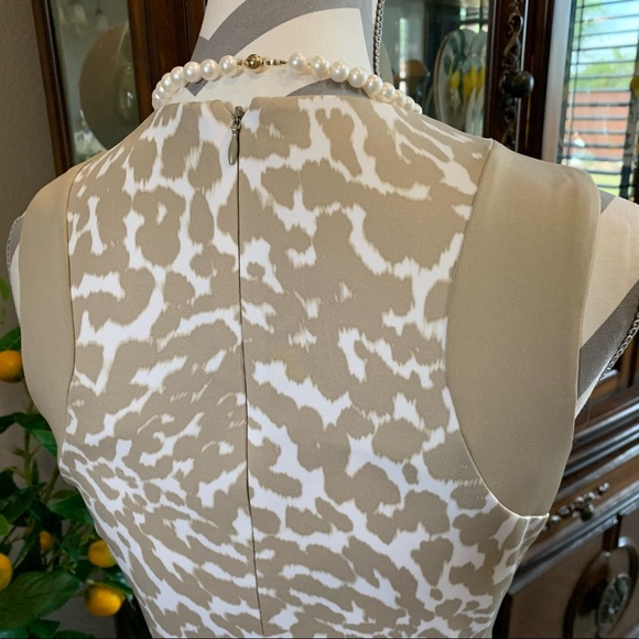 Calvin Klein | animal print colorblock scuba dress size 8 - Picture 9 of 15